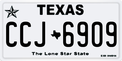TX license plate CCJ6909