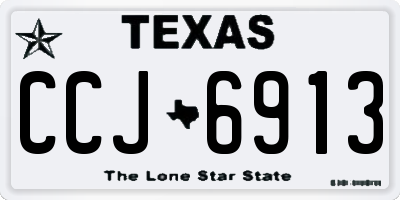 TX license plate CCJ6913