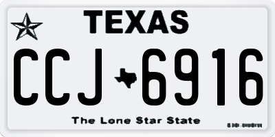 TX license plate CCJ6916