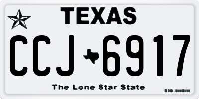 TX license plate CCJ6917