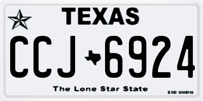 TX license plate CCJ6924