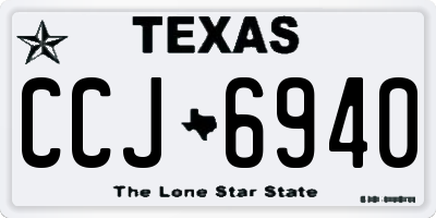 TX license plate CCJ6940