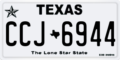 TX license plate CCJ6944