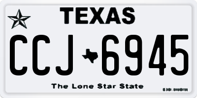TX license plate CCJ6945