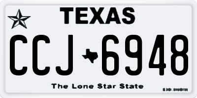 TX license plate CCJ6948