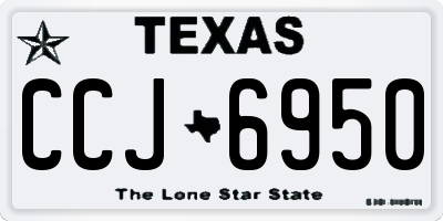 TX license plate CCJ6950