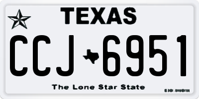 TX license plate CCJ6951