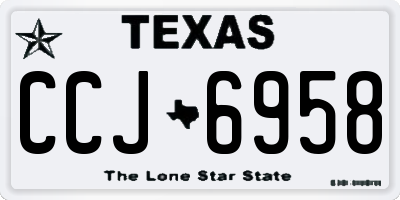 TX license plate CCJ6958