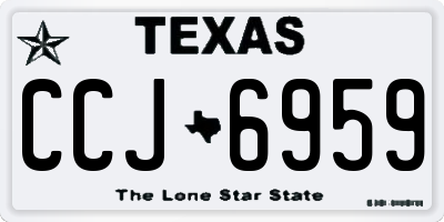 TX license plate CCJ6959
