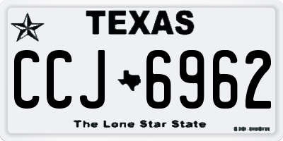 TX license plate CCJ6962