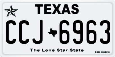 TX license plate CCJ6963