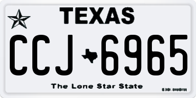TX license plate CCJ6965