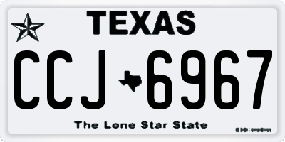 TX license plate CCJ6967