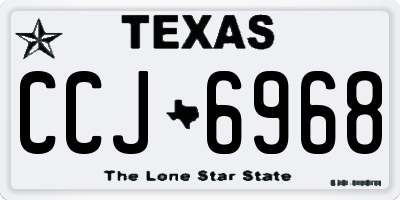 TX license plate CCJ6968