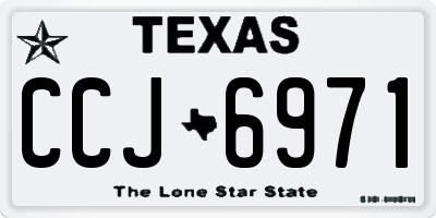 TX license plate CCJ6971