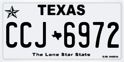 TX license plate CCJ6972
