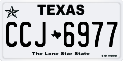 TX license plate CCJ6977
