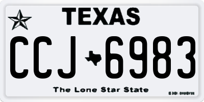 TX license plate CCJ6983