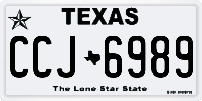 TX license plate CCJ6989