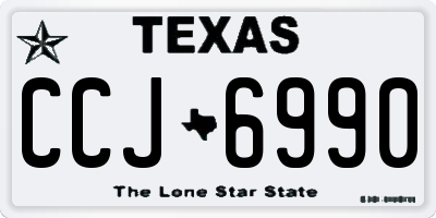 TX license plate CCJ6990