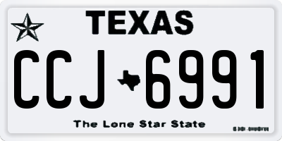 TX license plate CCJ6991