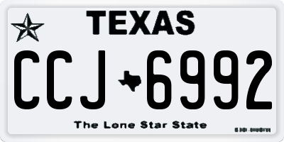 TX license plate CCJ6992
