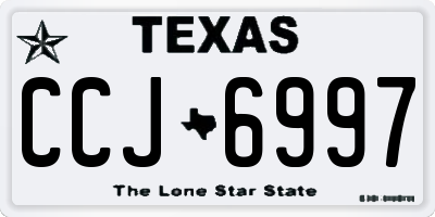 TX license plate CCJ6997