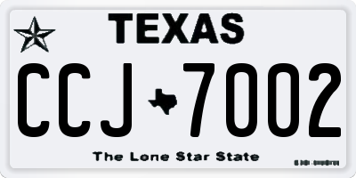 TX license plate CCJ7002