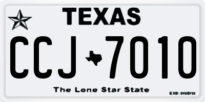 TX license plate CCJ7010