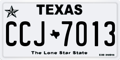 TX license plate CCJ7013