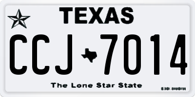 TX license plate CCJ7014