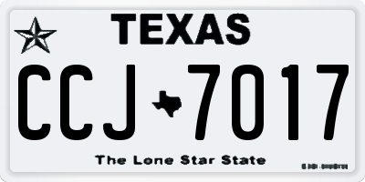 TX license plate CCJ7017