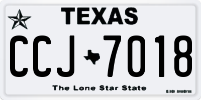 TX license plate CCJ7018