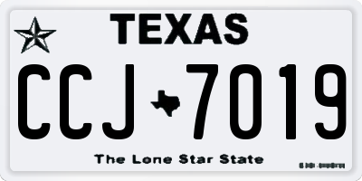 TX license plate CCJ7019