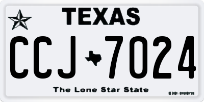 TX license plate CCJ7024