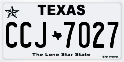 TX license plate CCJ7027