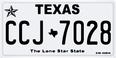 TX license plate CCJ7028