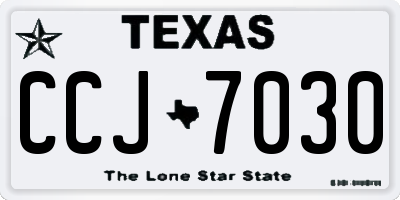 TX license plate CCJ7030