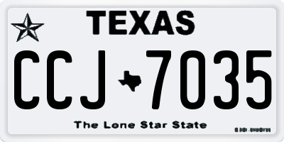 TX license plate CCJ7035