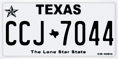 TX license plate CCJ7044