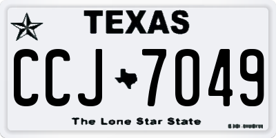TX license plate CCJ7049