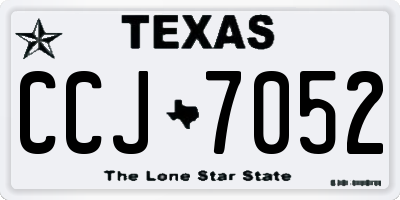 TX license plate CCJ7052