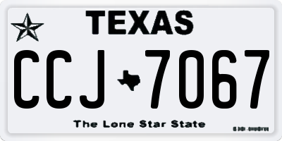 TX license plate CCJ7067