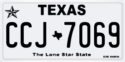 TX license plate CCJ7069