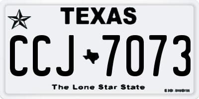 TX license plate CCJ7073