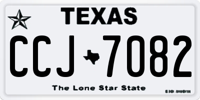 TX license plate CCJ7082