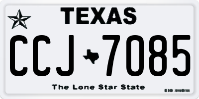 TX license plate CCJ7085