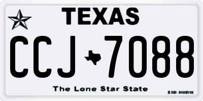 TX license plate CCJ7088