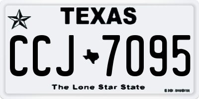 TX license plate CCJ7095