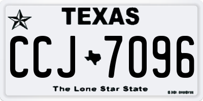 TX license plate CCJ7096